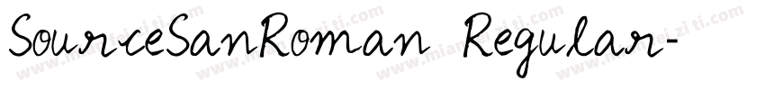 SourceSanRoman Regular字体转换